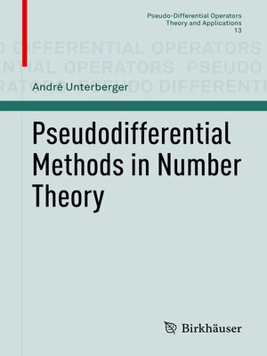 cover image of Pseudodifferential Methods in Number Theory